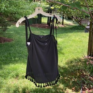 Fun shirt with pompoms, Green Envelope, M, black